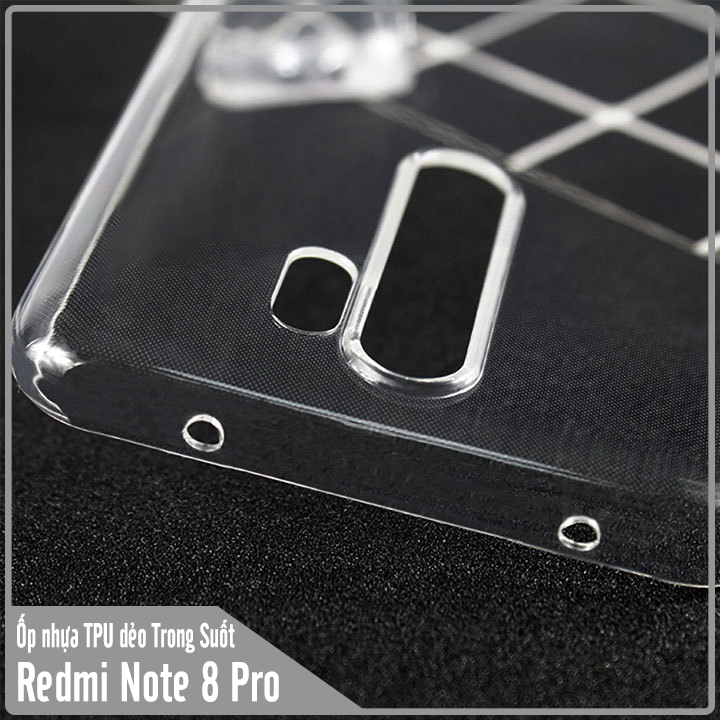 Ốp silicon chống ố vàng cho Xiaomi Redmi Note 8 Pro