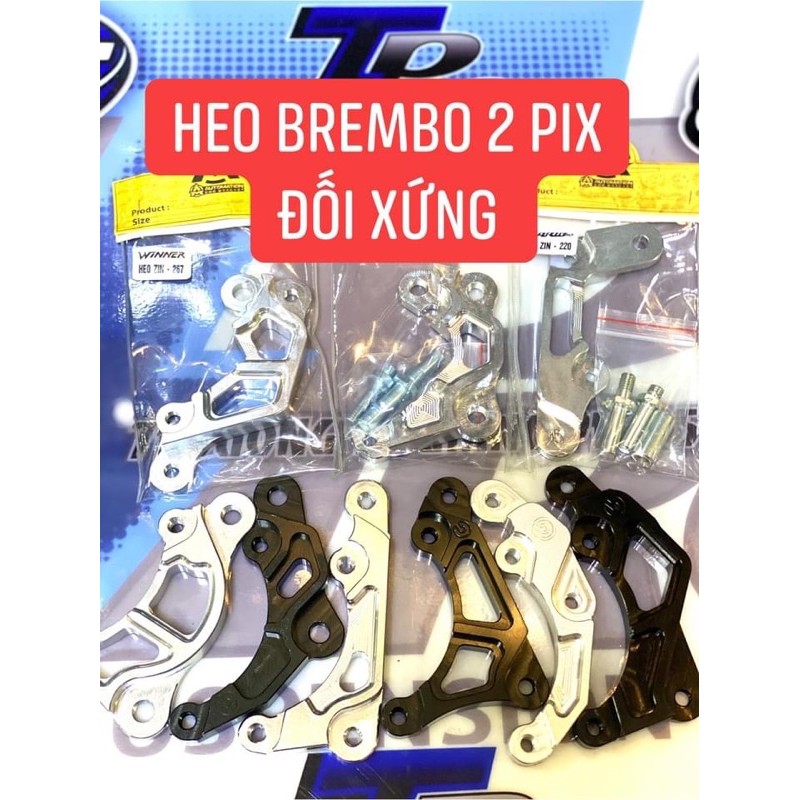 Miếng đệm nhôm CNC Pads  trước / pát sau  heo brembo nissin frando anchor ( heo 2 piston đối xứng)
