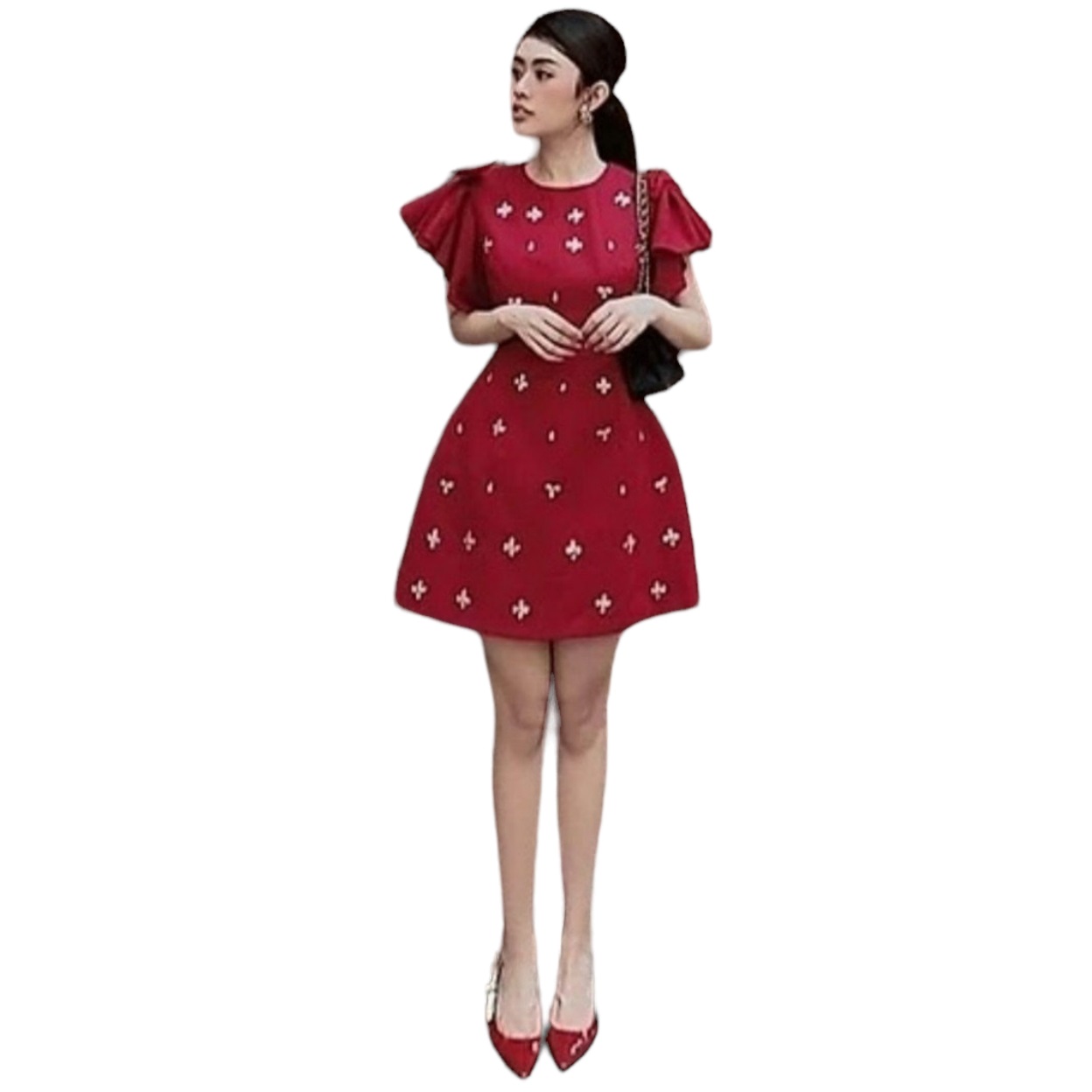 ĐẦM BIGSIZE ĐÍNH ĐÁ TAY CÁNH TIÊN RM13 (55-90kg)
