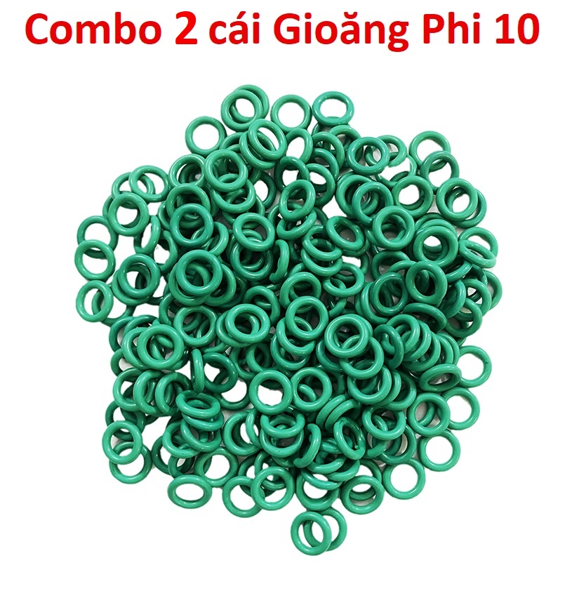 Bộ 2 cái Gioăng cao su màu XANH thay thế cho phụ kiện đầu nối, khớp nối chân 10  ( phi 10 ), Ron Pom Doăng Rong Doan Roan, phon, Sim1, Doang, Giong, Roăn, Doăn....