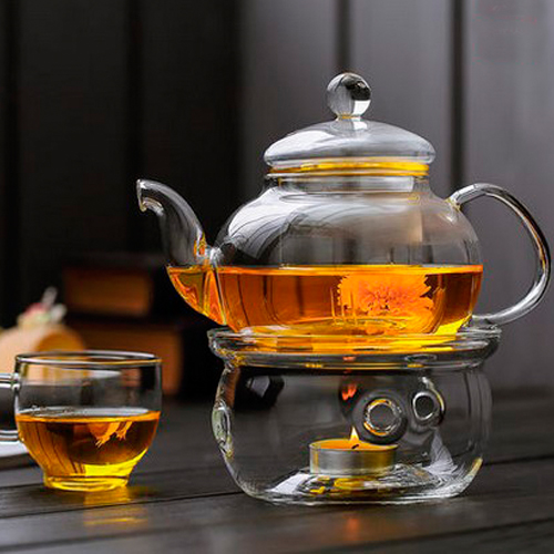 Đế nến hâm nóng bình trà thủy tinh