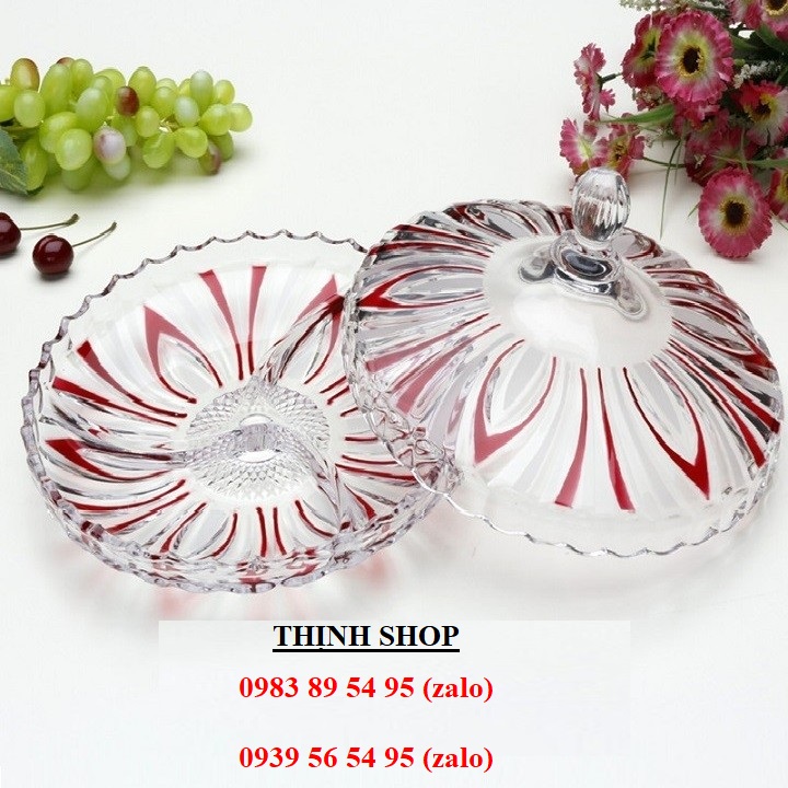 [HCM]khay mứt thủy tinh - khay bánh kẹo thủy tinh