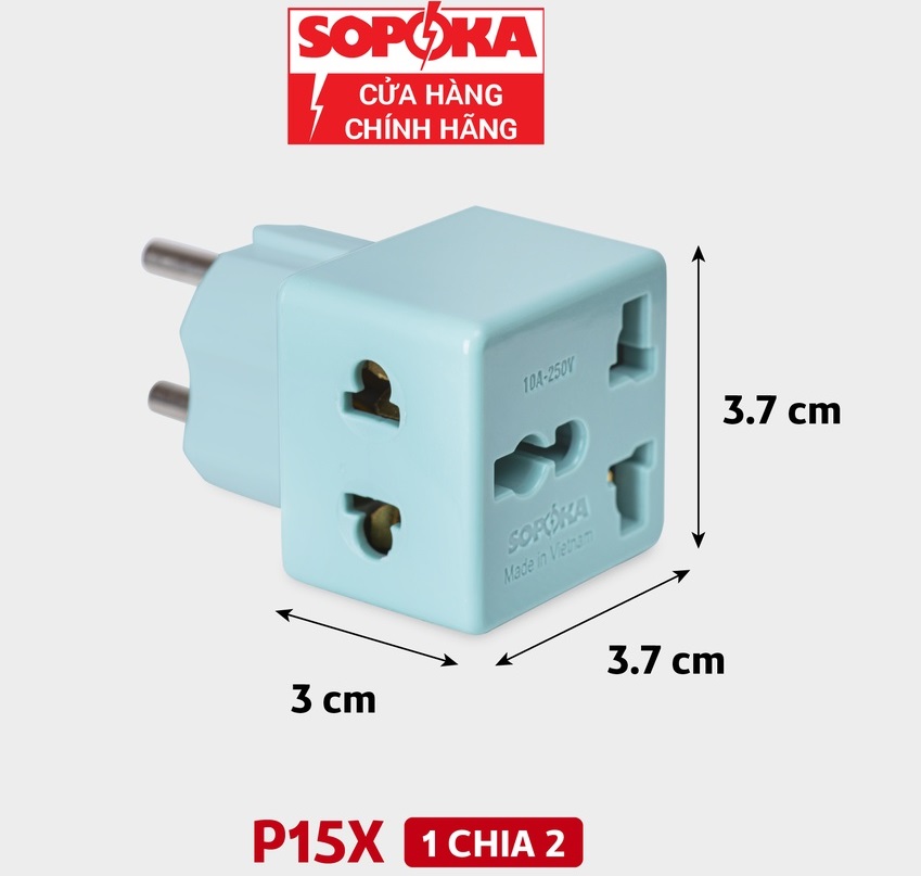 Phích cắm chia 3 đa năng 2200W 