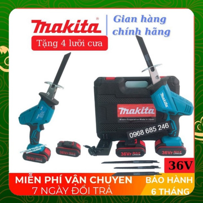 Bảng giá Máy cưa kiếm Makita 36V, 2 pin, 100% DÂY ĐỒNG - TẶNG 4 LƯỠI CƯA _ Nhật Việt official