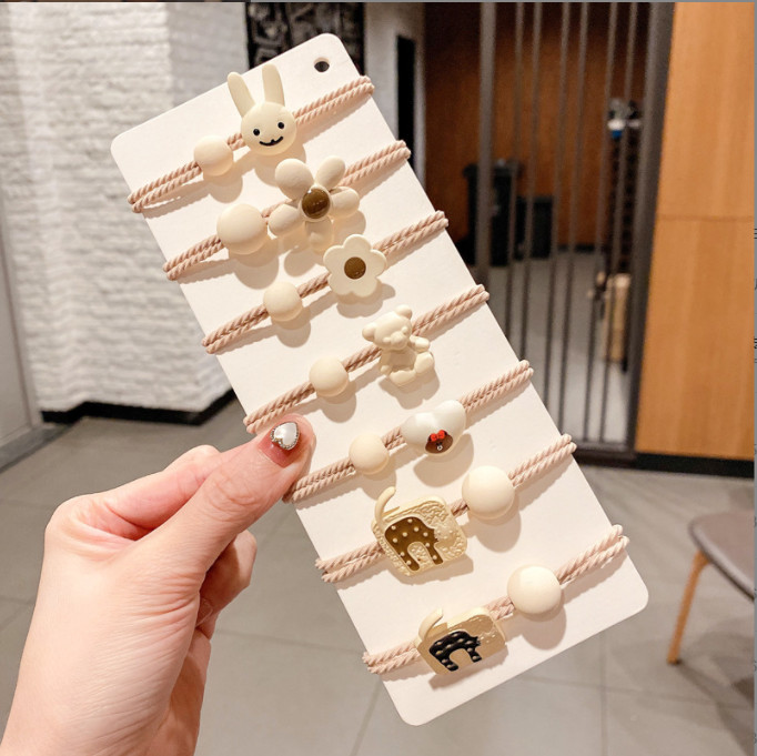 Set 6 dây chun dây buộc tóc sợi nhỏ charm thú siêu xinh mim chunsnthu034