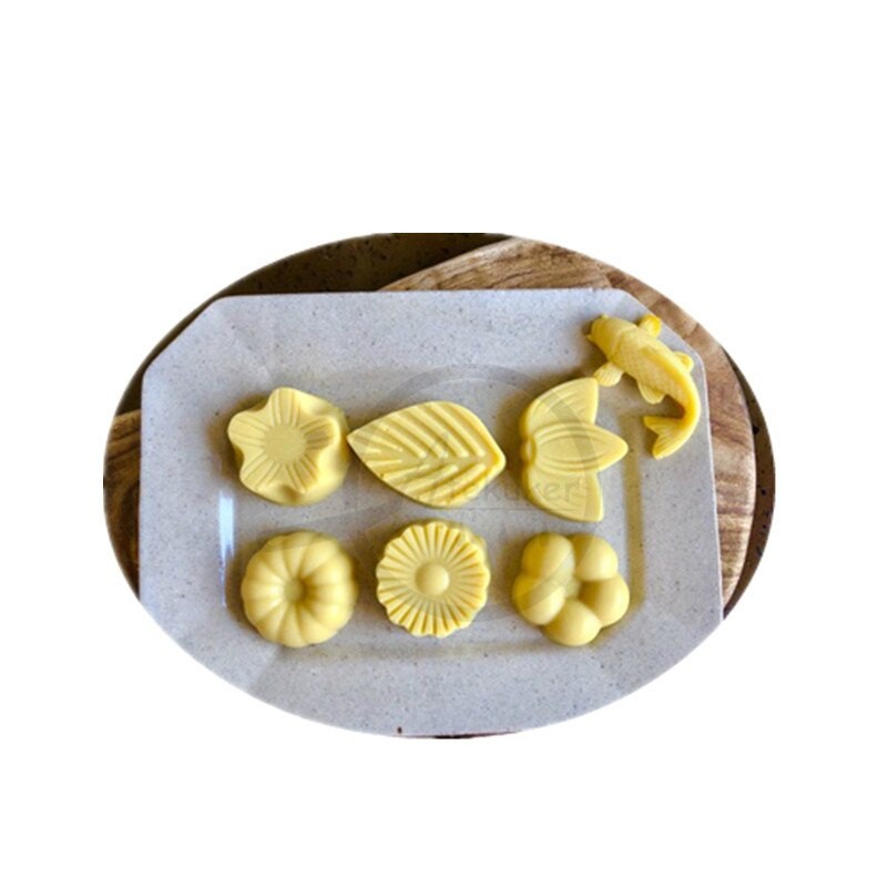 Khuôn Silicon Đổ Socola/Thạch/Đá/Kẹochipchip/Pudding 8 Hình Hoa Lá Trái Tim