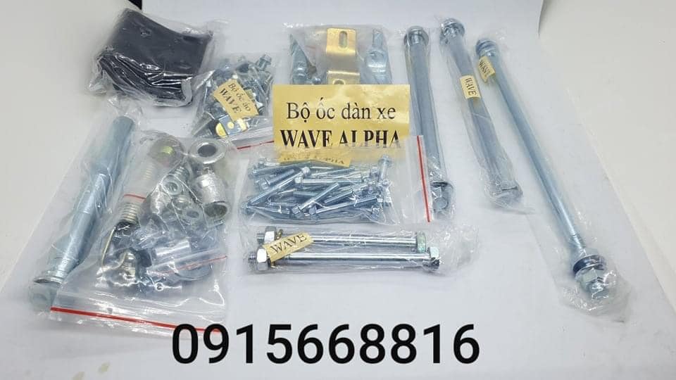 Bộ ốc dàn xe WAVE ALPHA - Wave RS - Wave S- Wave @ Full Bộ Phận Loại Đẹp
