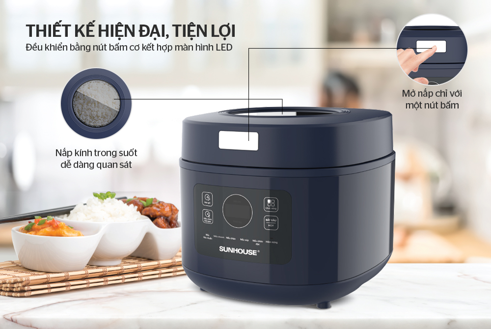 Nồi cơm điện 1 lit Sunhouse SHD8802