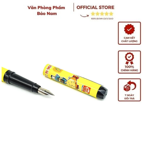 Bút máy nét hoa ngòi 0.5 mm hồng hà - ️màu sắc vỏ bút - xanh - vàng