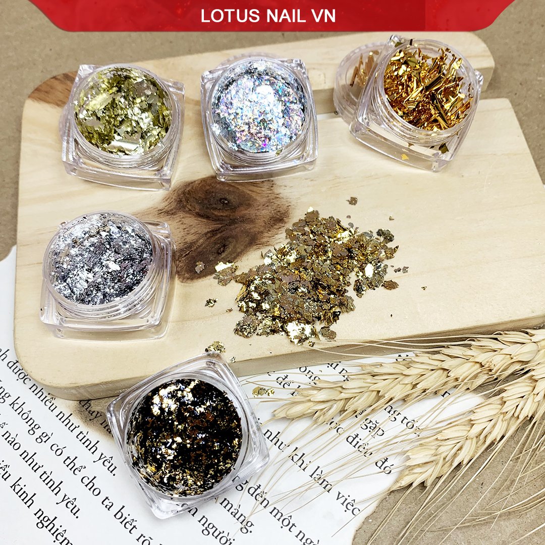 Set nhũ khổng tước 6 hũ trang trí móng