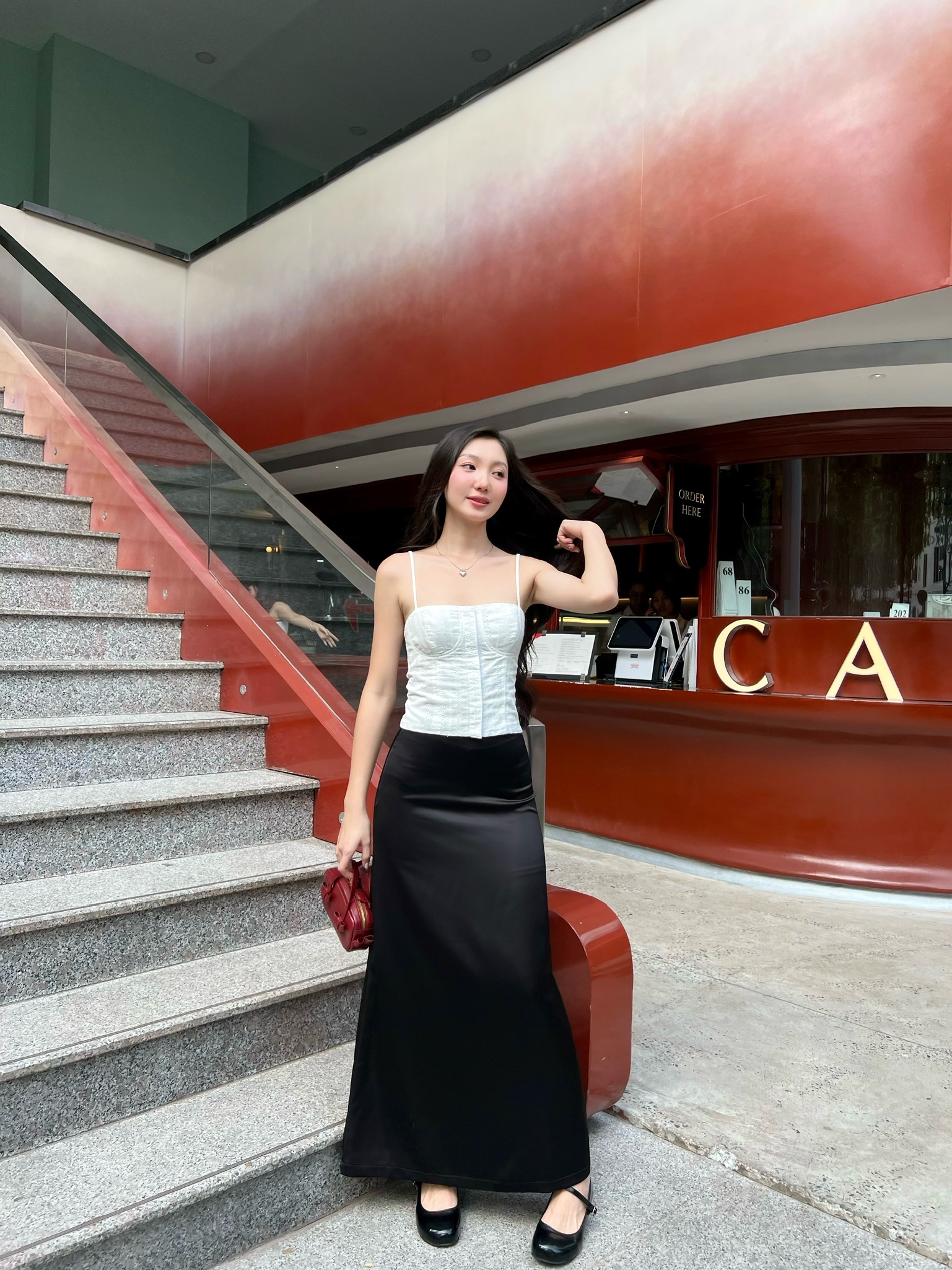 MÌ - CHÂN VÁY LỤA DÀI JUGI - JUGI SATIN SKIRT