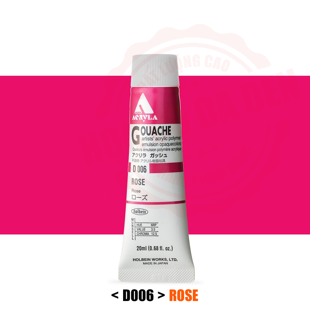 Tone đỏ hồng | màu acryla gouache holbein | tuýp 20ml