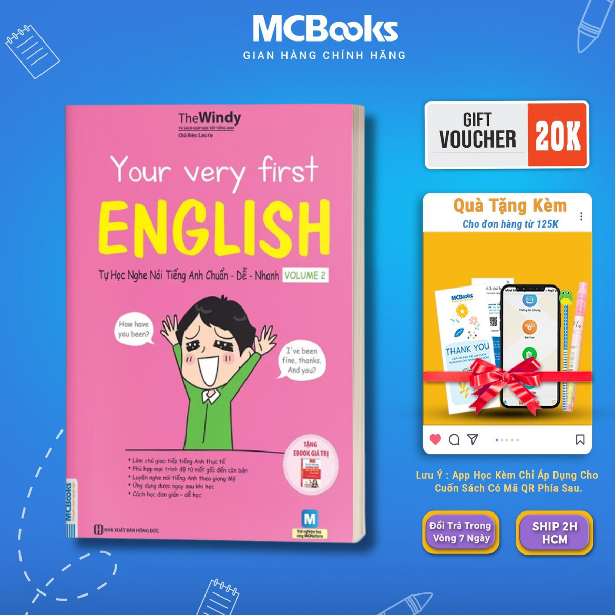 Sách - Tự học nghe nói Tiếng Anh chuẩn dễ nhanh volume 2 - Your very first English - MCBOOKS sách tự học tiếng anh - McBooks