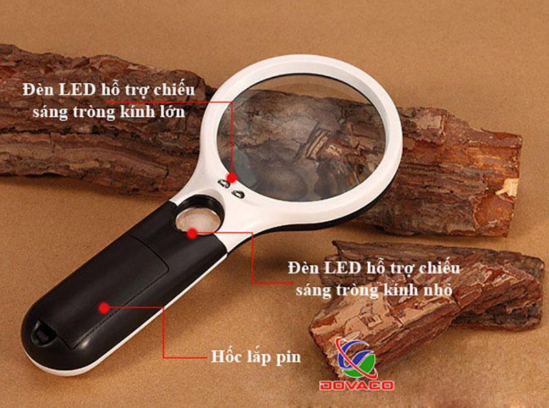 Kính lúp cầm tay 3X-45X ( có đèn chiếu sáng)