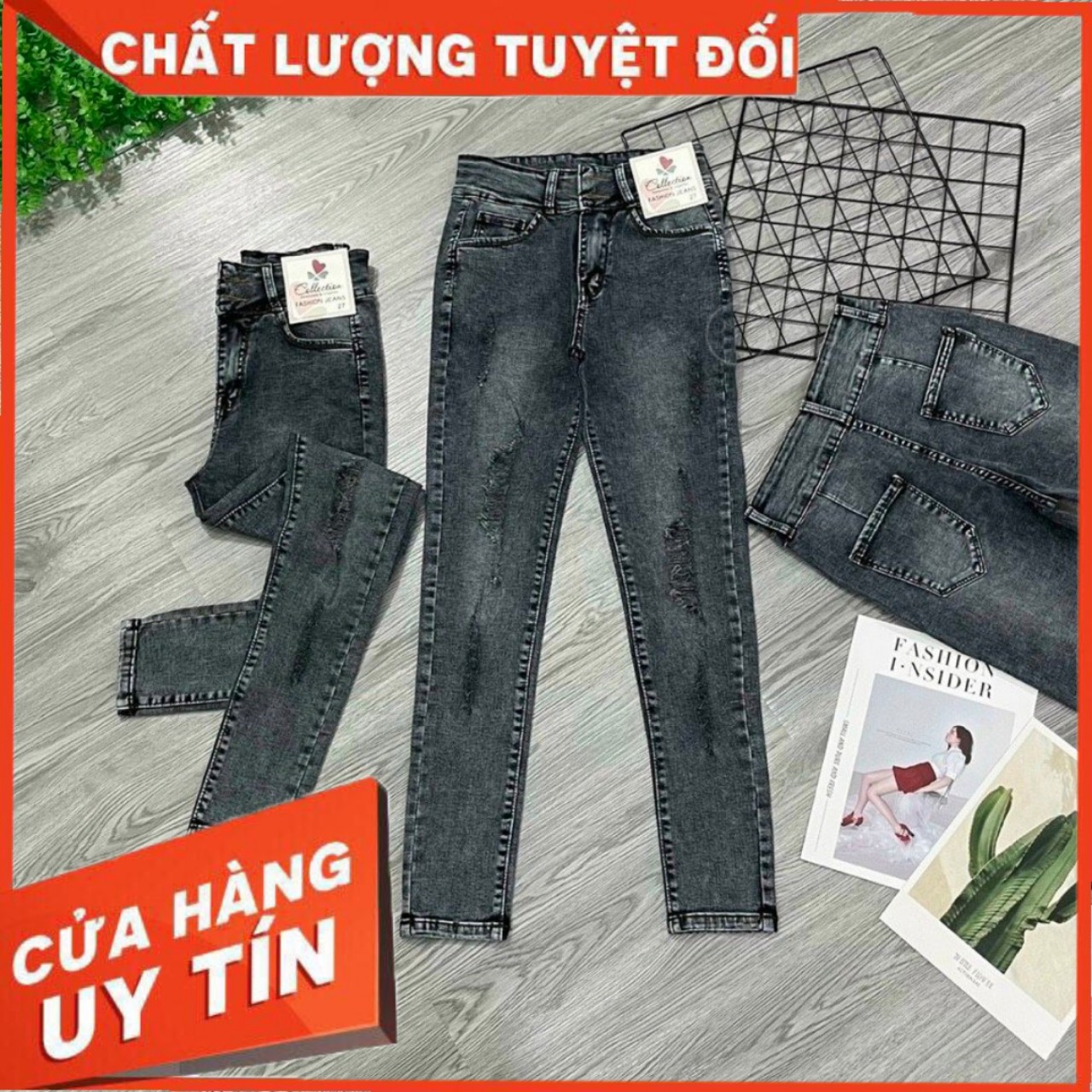 QUẦN JEAN NỮ LƯNG CAO