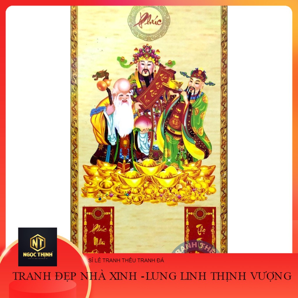 45*80cm tranh đá chữ phúc lịch 2020 tranh đính đá chưa đính df825