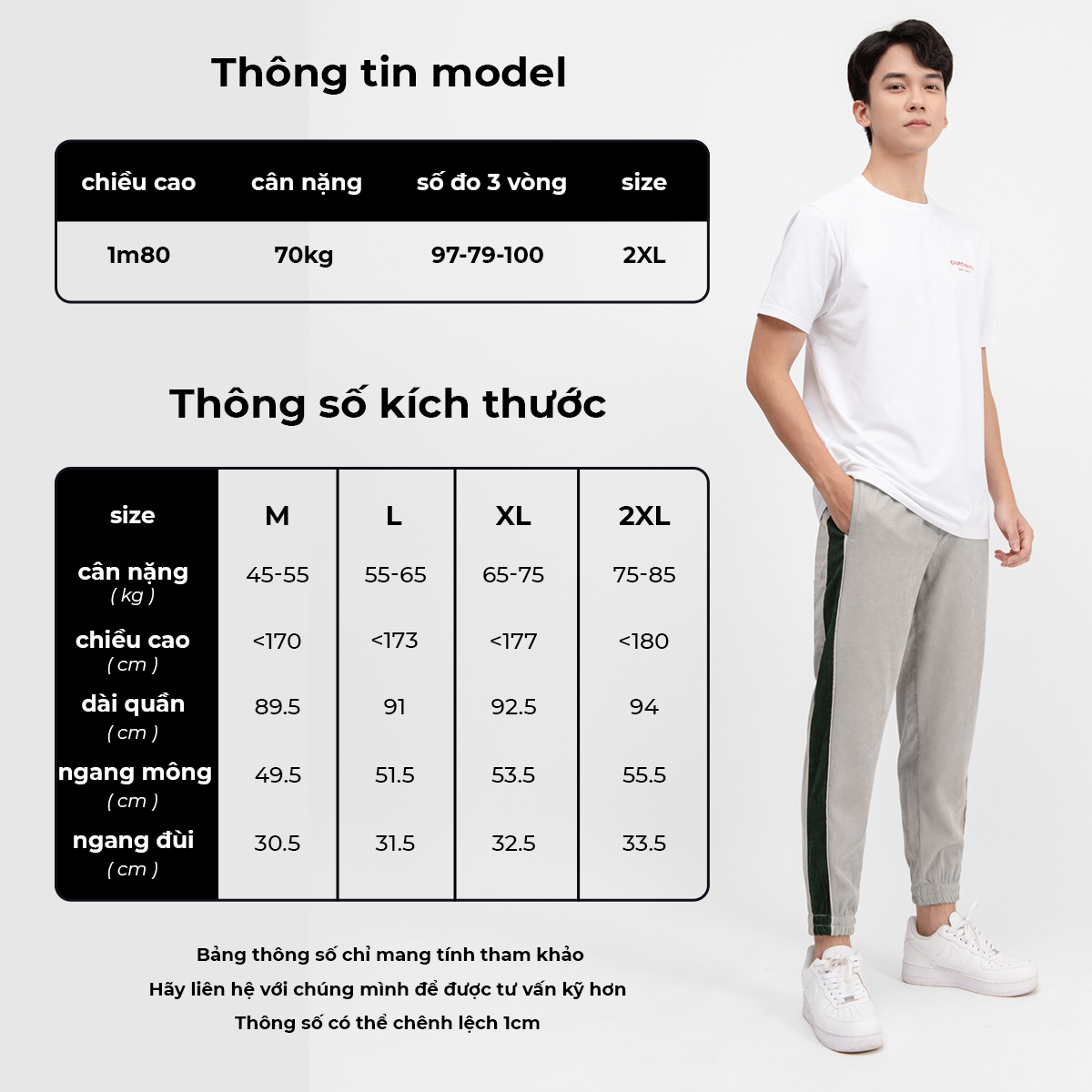 Quần Jogger nhung tăm phối sọc PATTERN PQ014