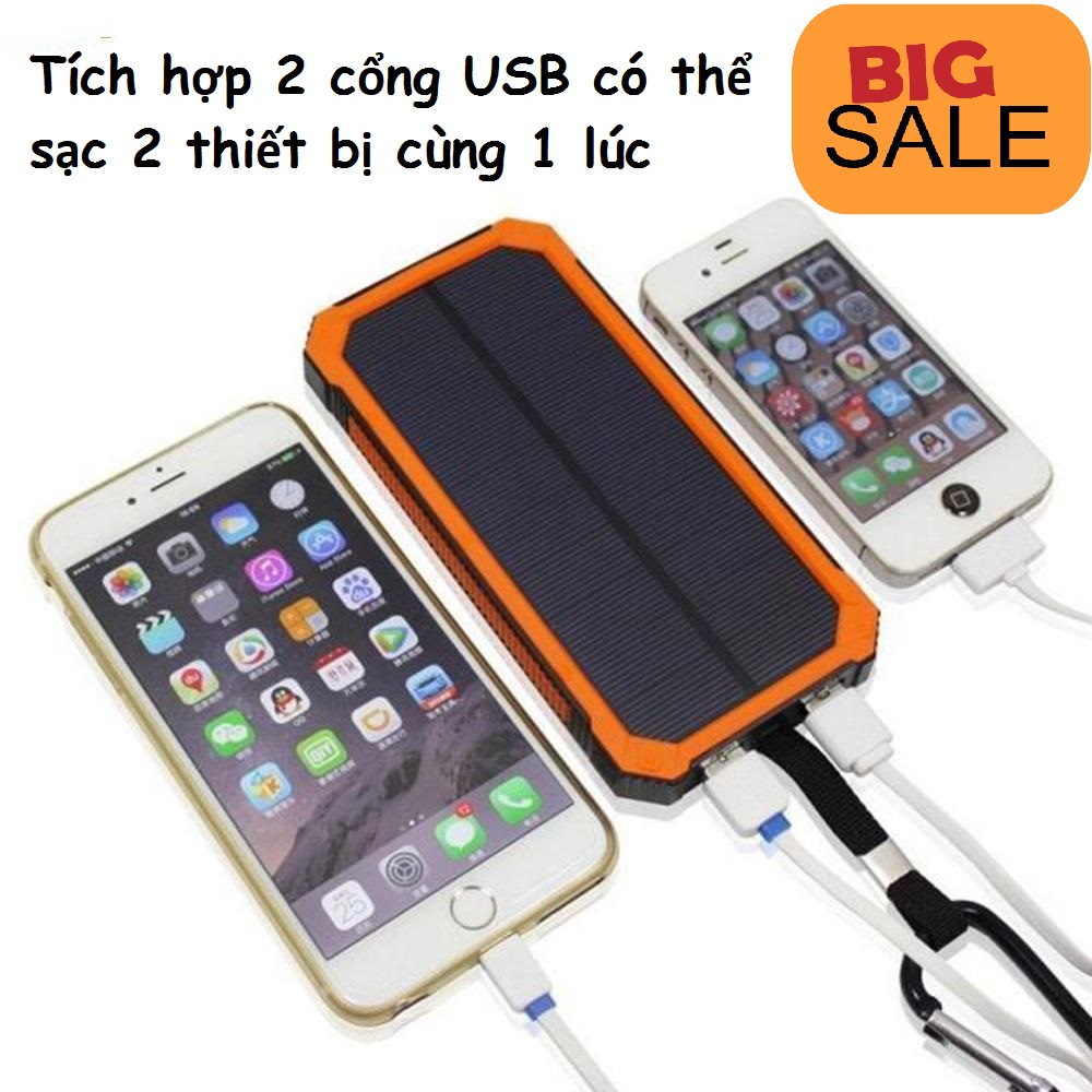 Pin sạc dự phòng năng lượng mặt trời cho du lịch phượt - sac du phong pin sac du phong sạc dự phòng năng lượng mặt trời pin sạc dự phòng - LION