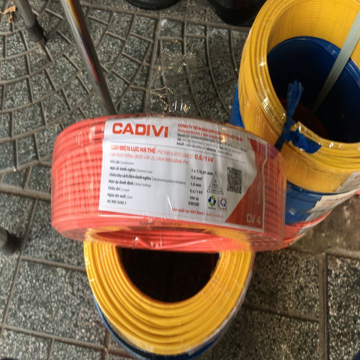Dây điện cadivi cv 4.0 đơn 7 sợi