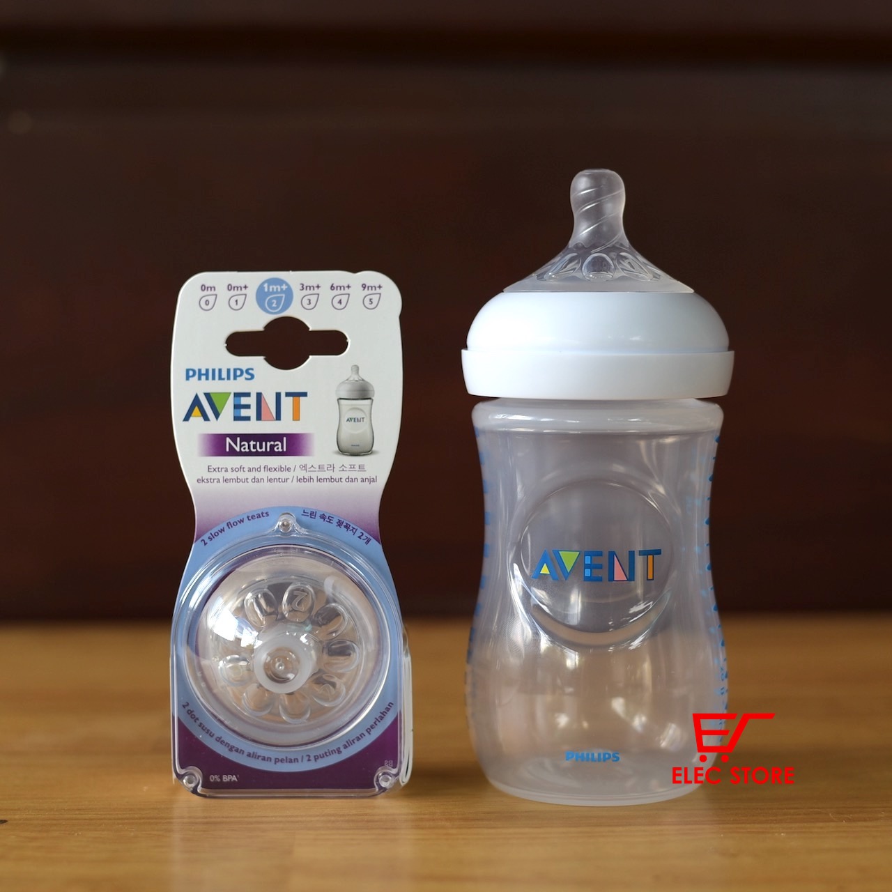 Núm ti thay bình sữa Philips AVENT Natural số 2 [cho bé từ 1 tháng +]