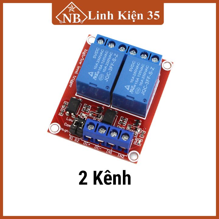 Module relay 5vdc 1 kênh, 2 kênh, 4 kênh high / low