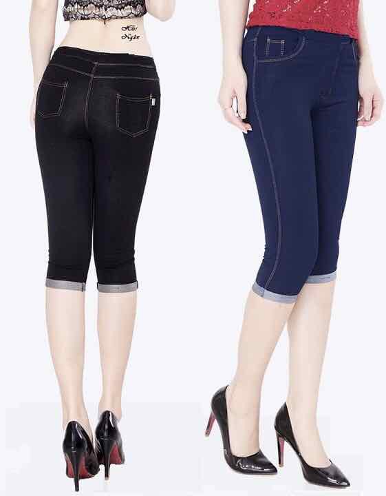 [FreeshipMAX] [HCM]Quần lửng legging giả jean hàng cao cấp