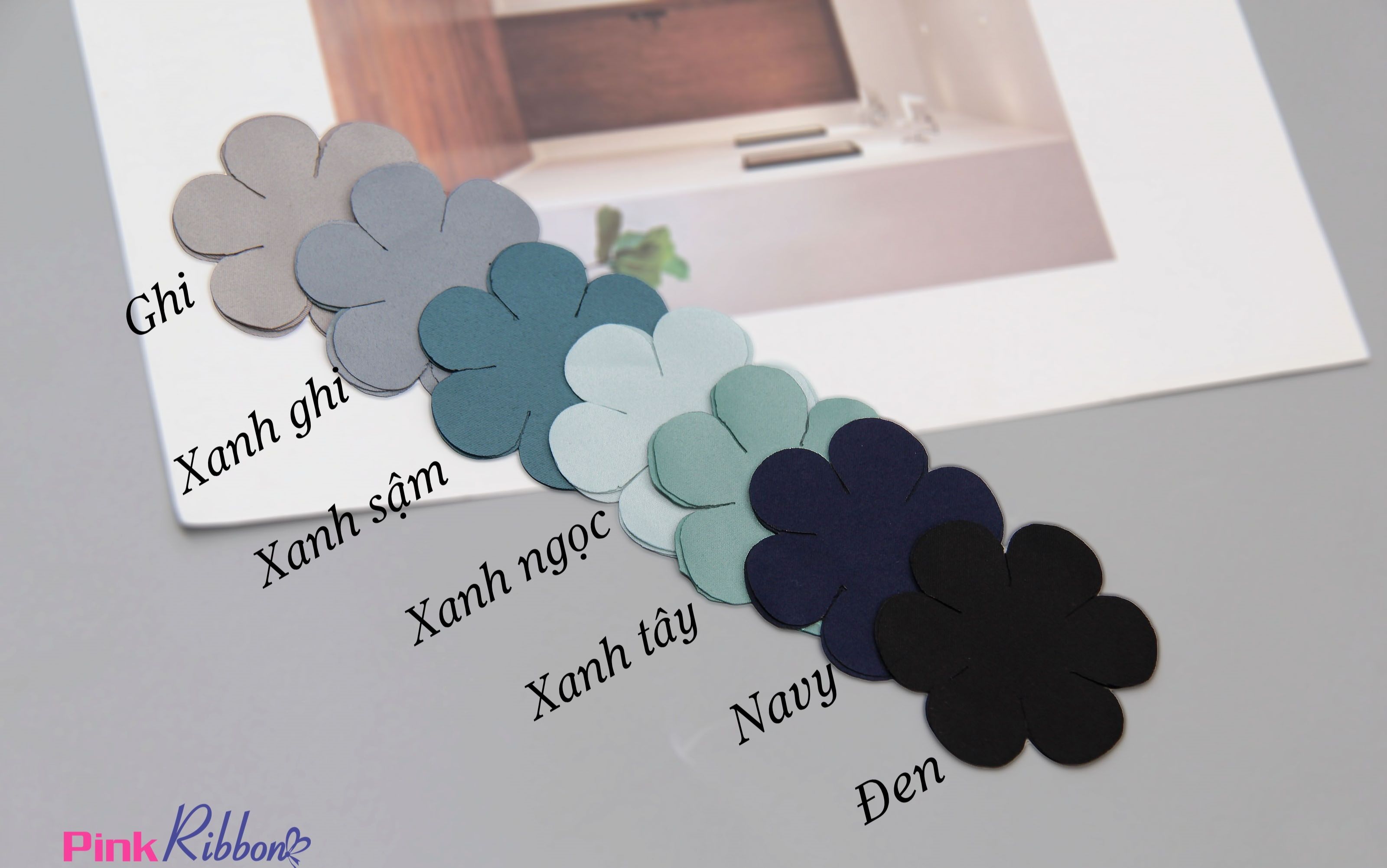 TÚI 10C - CÁNH HOA LỤA 6 CÁNH 2 CỠ 6CM VÀ 8CM
