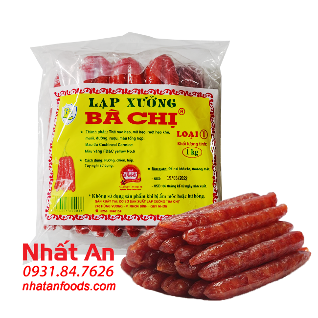 Lạp xưởng bà chị loại 1 / lạp xưởng heo đặc biệt