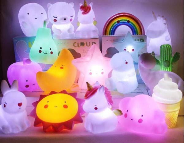 [HCM][ SIÊU XINH ] - ĐÈN NGỦ SILICON ĐỂ BÀN SIÊU CUTE DÙNG PIN