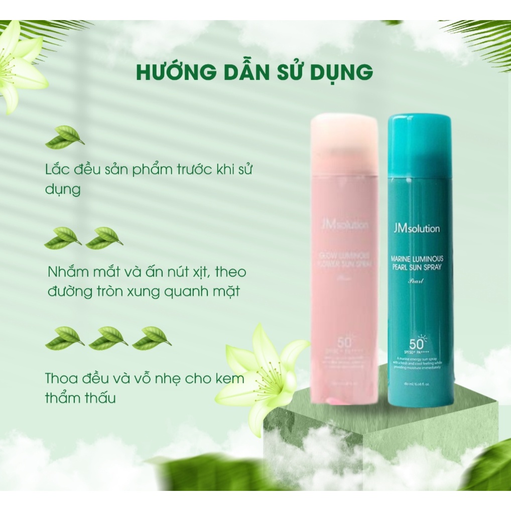 Xịt Chống Nắng JM Solution Luminous Sun Spray 180ml - 𝗠𝗮𝗺𝗮𝗽𝘂𝗸𝗮
