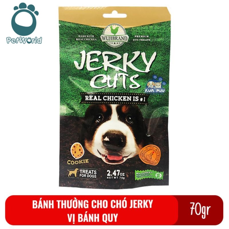 Bánh thưởng cho chó Jerky 70gr - Vị bánh quy