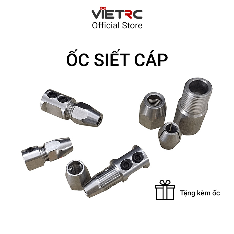Ốc siết cáp 3.17-3.17, 3.17-4, 4-3.17, 4-4, 5-3.17, 5-4.76, 5-4mm ráp tàu, cano điều khiển từ xa