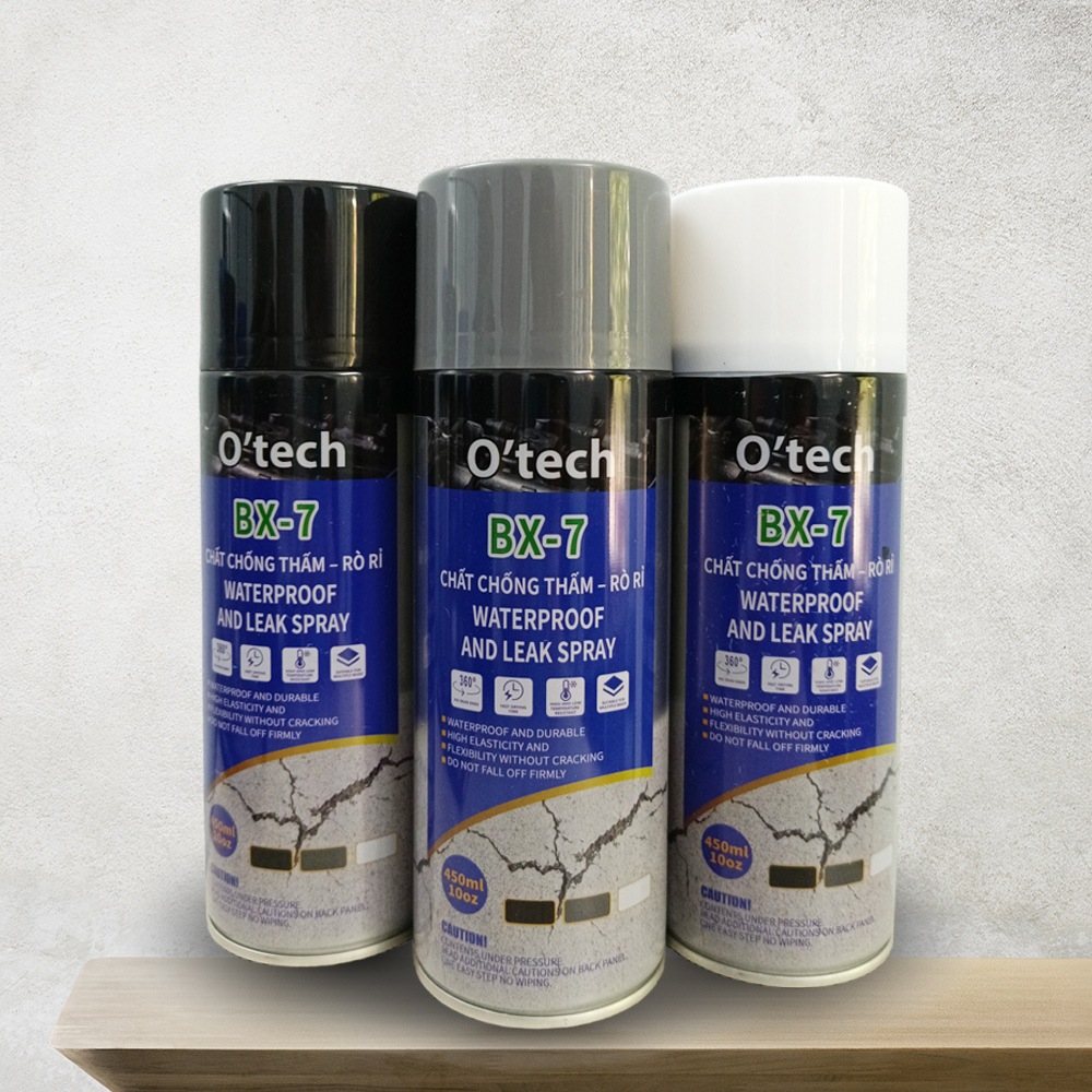 Bình xịt O'tech BX-7 Chất chống thấm - rò rỉ (450ml) Waterproof & Leak Spray