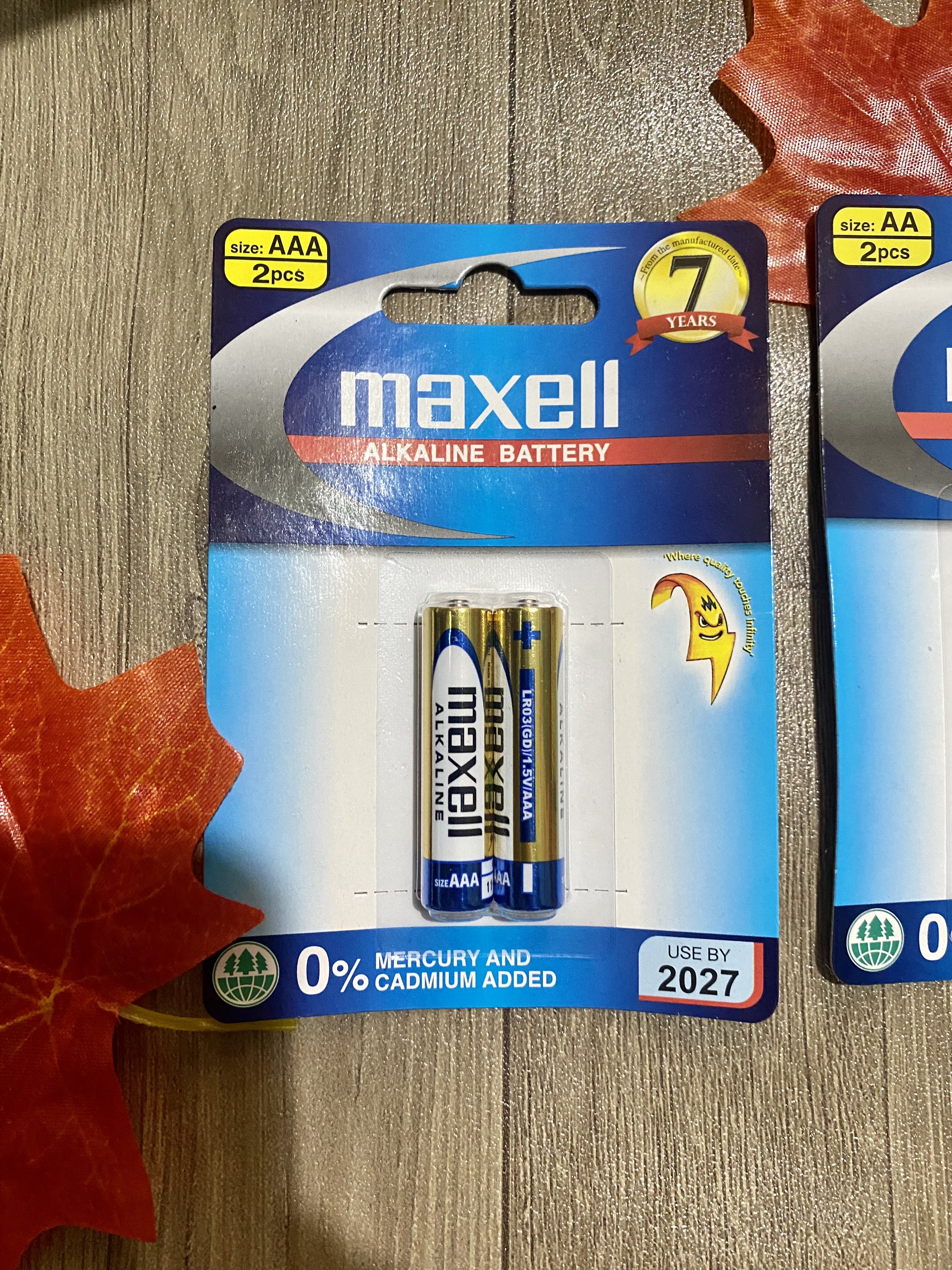 Combo 2 vỉ Pin Maxell AA alkaline, pin đũa AAA maxell ( vỉ 2 viên)