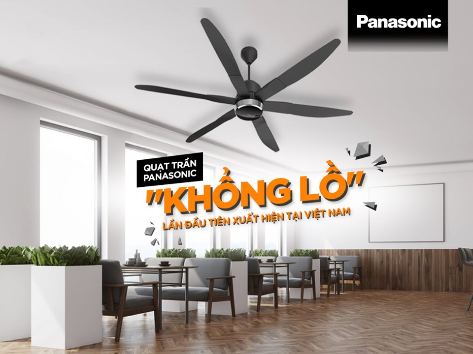 [HCM][Trả góp 0%]Quạt trần Panasonic F‑70ZBP( 6 CÁNH ĐEN )