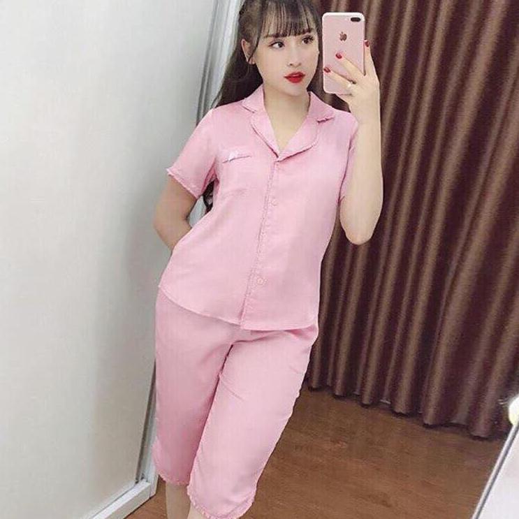 [HCM]ĐỒ BỘ LỬNG PHI LỤA MẶC NHÀ THỜI TRANG CAO CẤP LULY FASHION L1237
