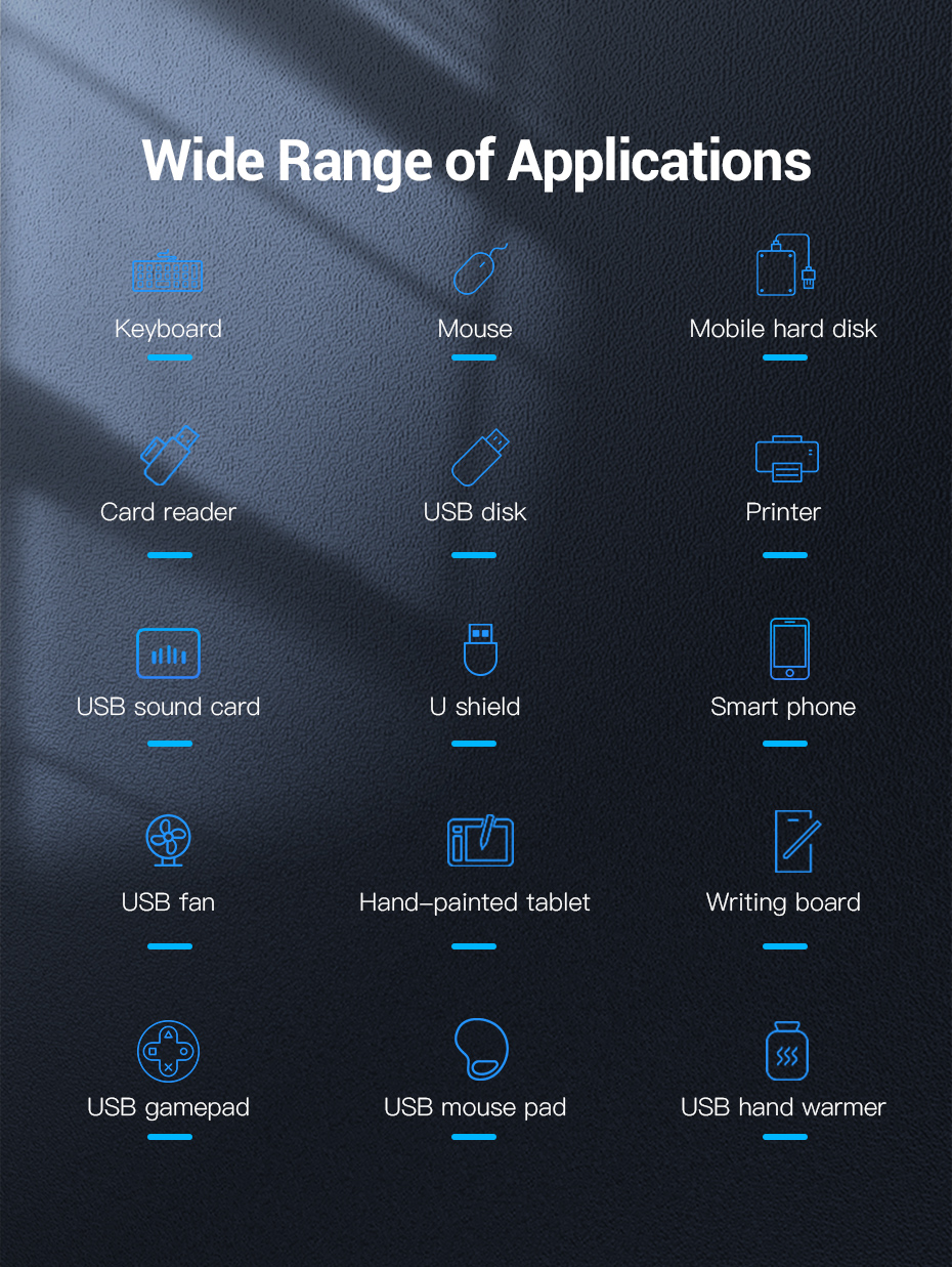 Bộ chia, HUB USB 4 cổng USB 3.0 Vention dài 0,5m