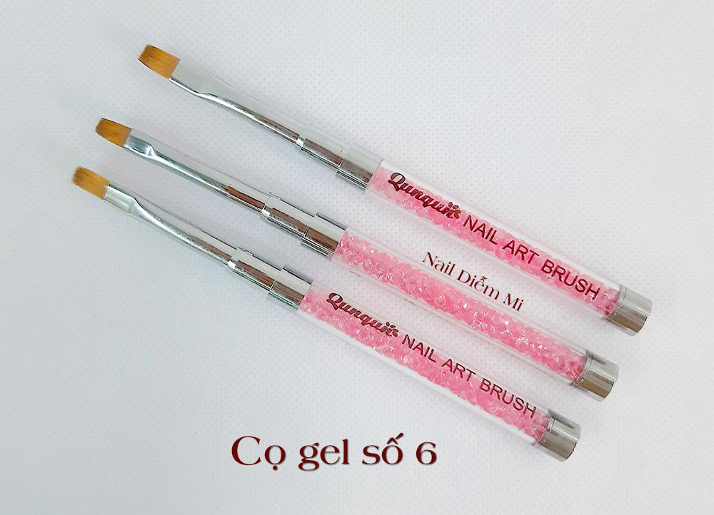 [HCM]Cọ đắp gel cán đá hồng số 6