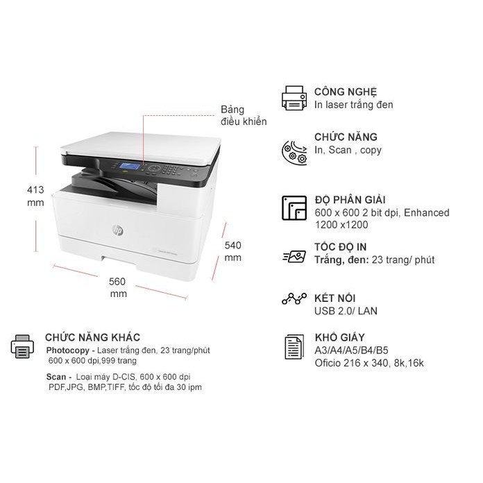 [Trả góp 0%]Máy In Đa Năng Laser Hp M436Dn (Copy/ Print/ Scan/ Duplex/ Network)