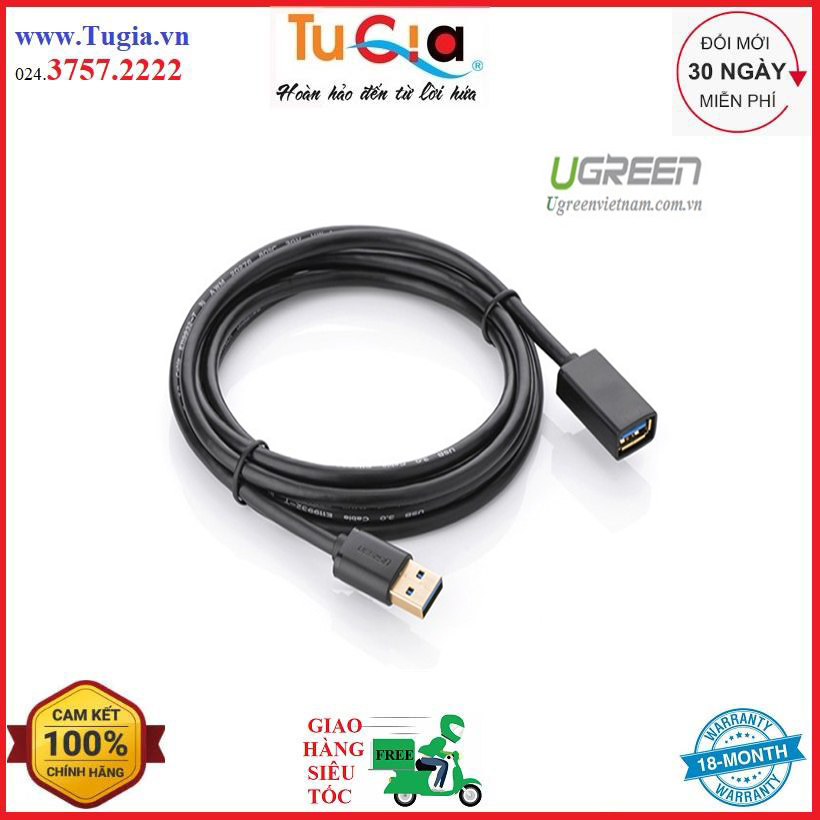 Cáp Nối Dài Ugreen USB 3.0 30125 (0.5m) - Hàng chính hãng