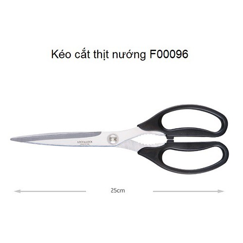 [LOCK&LOCK CHÍNH HÃNG] Kéo Cắt Thịt Nướng Bulgogi Scissors Lock&Lock F00096 màu đen
