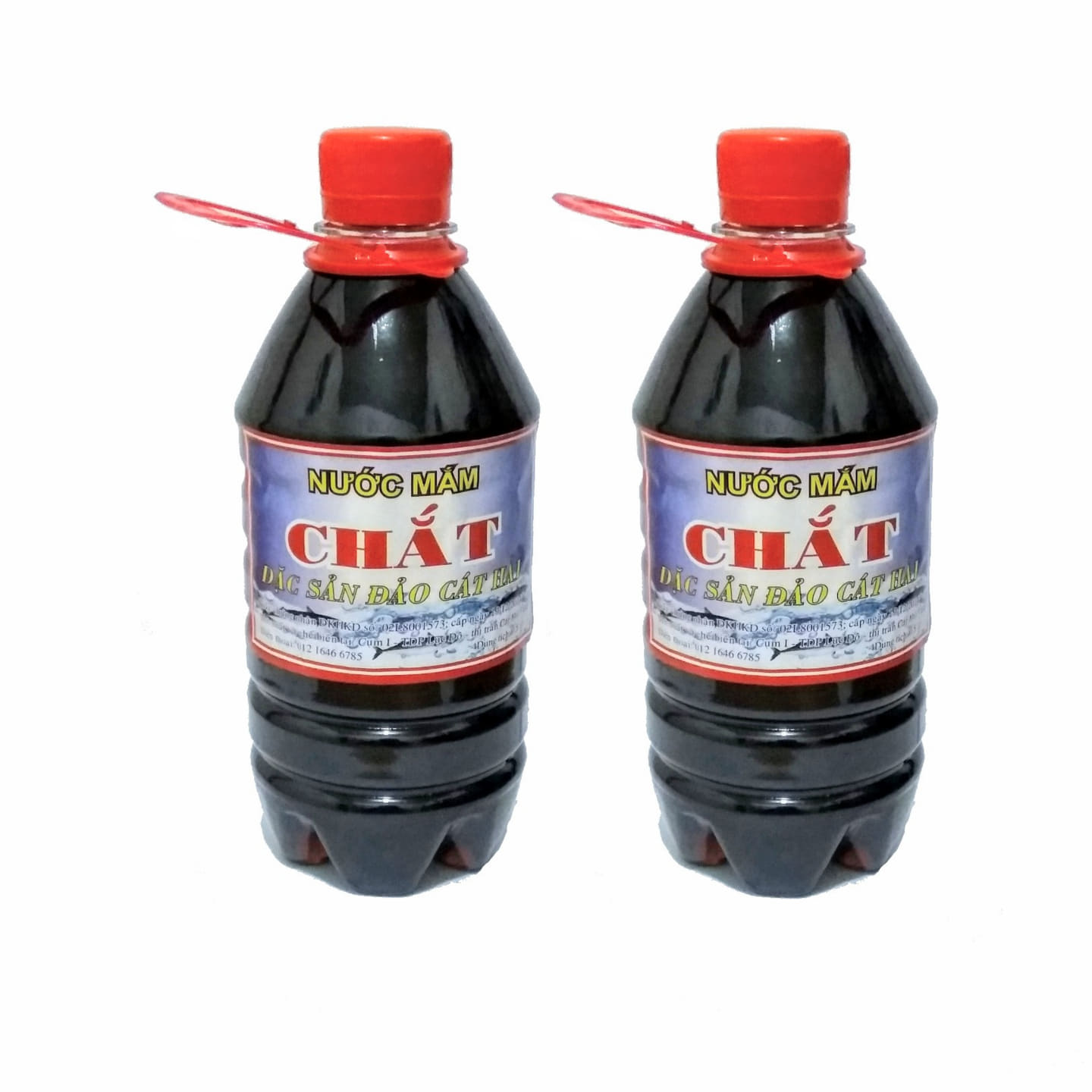 Combo 2 chai - Nước mắm Chắt Cá Quẩn Cát Hải (0.5 lít/chai)