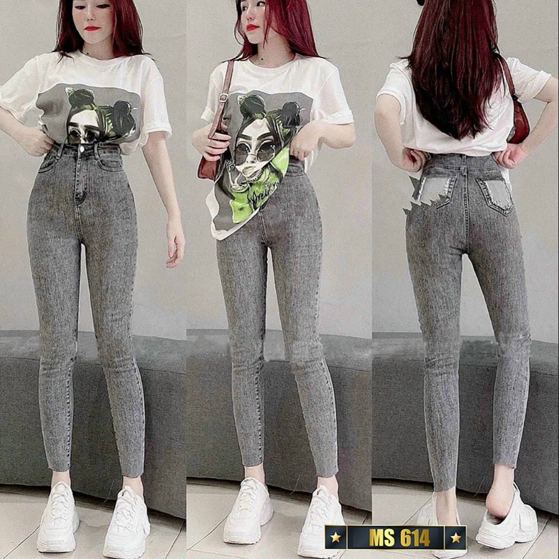 [Hoàn Tiền 15%] Quần jean nữ cao cấp chất liệu denim,from chuẫn ảnh thật shop tự chụp thời trang DIỄM NHI SHOP KV053