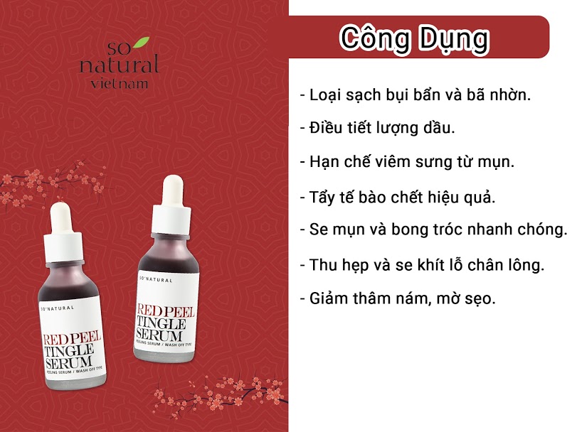 Tinh Chất Red Peel Tingle Serum Sample Dạng Gói So Natural (2,5ml)