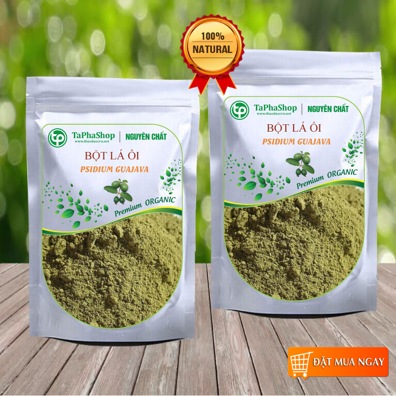 [Hàng công ty chất lượng cao] Bột lá ổi nguyên chất 500g - tấn phát - Chuyên dùng để pha trà