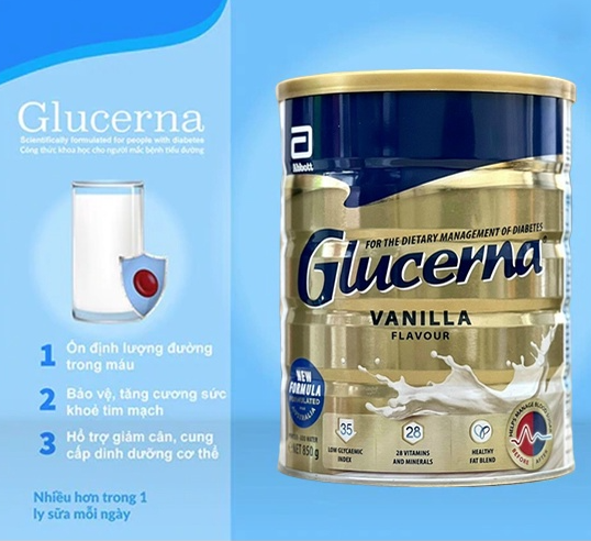 Sữa bột cho người tiểu đường Abbott Glucerna của Úc 850g