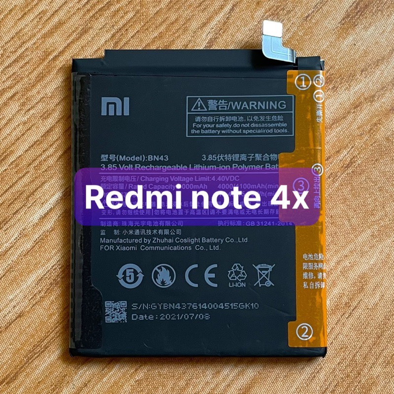 pin zin xiaomi Redmi note 4x mã BN43