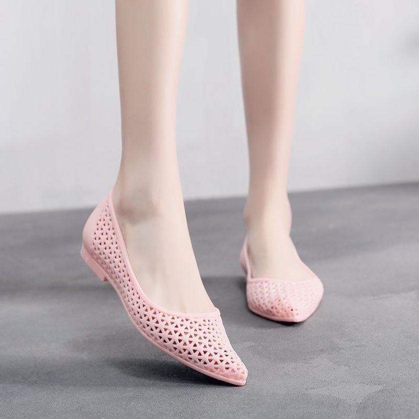 GIÀY NỮ CHEN-4 kiểu dáng BÚP BÊ, GIAY BUP BE chất liệu nhựa dẻo, có thể đi mưa chống thấm, nhiều màu nhiều size giá rẻ