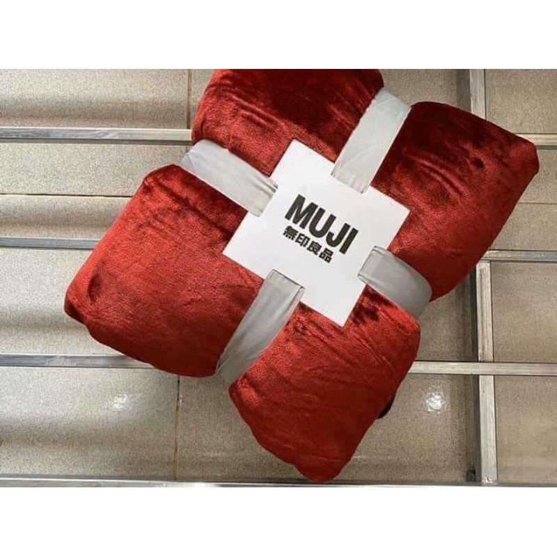 Chăn Muji spa lông thỏ,chăn văn phòng 1m15x2m