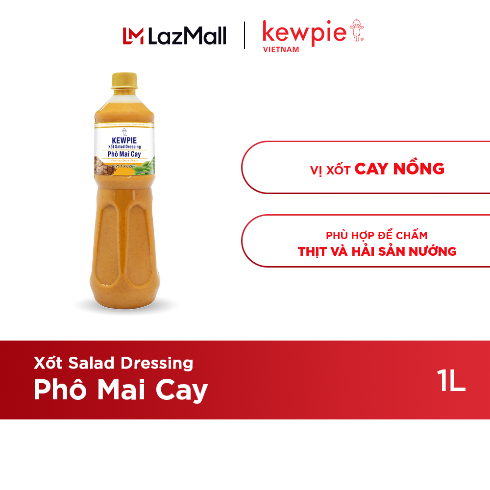 Xốt Salad Dressing Phô Mai Cay Kewpie 1L